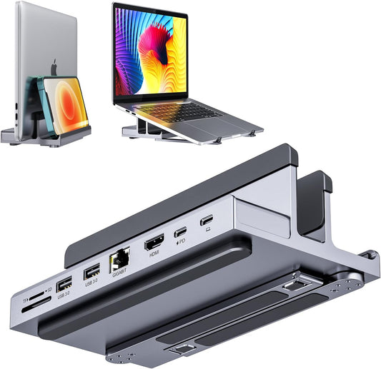 Laptop Docking Station Stand for mac 8 in 1 USB C Dock