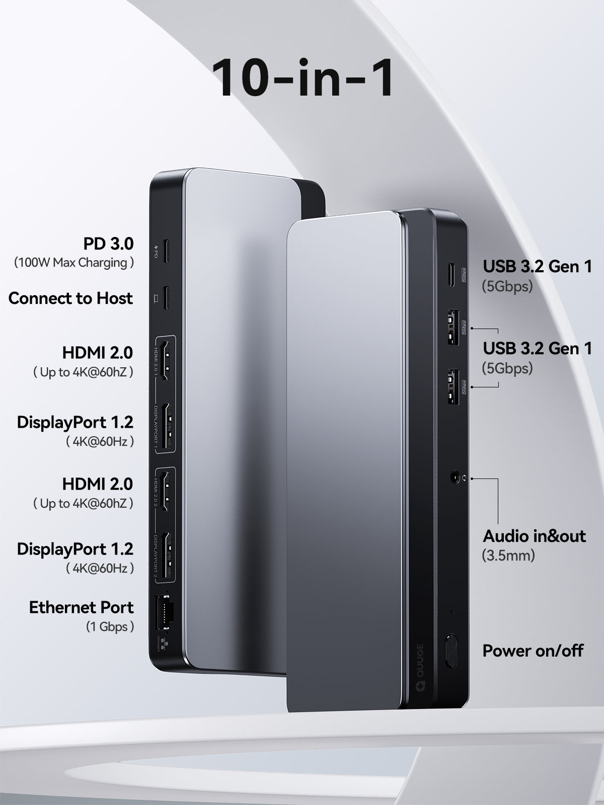 10 IN 1 USB-C MULTIFUNCTIONAL DOCKING STATION