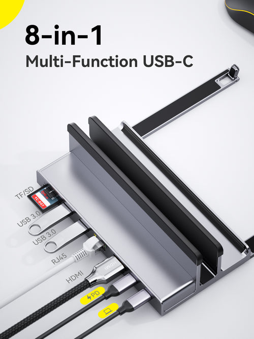 Laptop Docking Station Stand for mac 8 in 1 USB C Dock