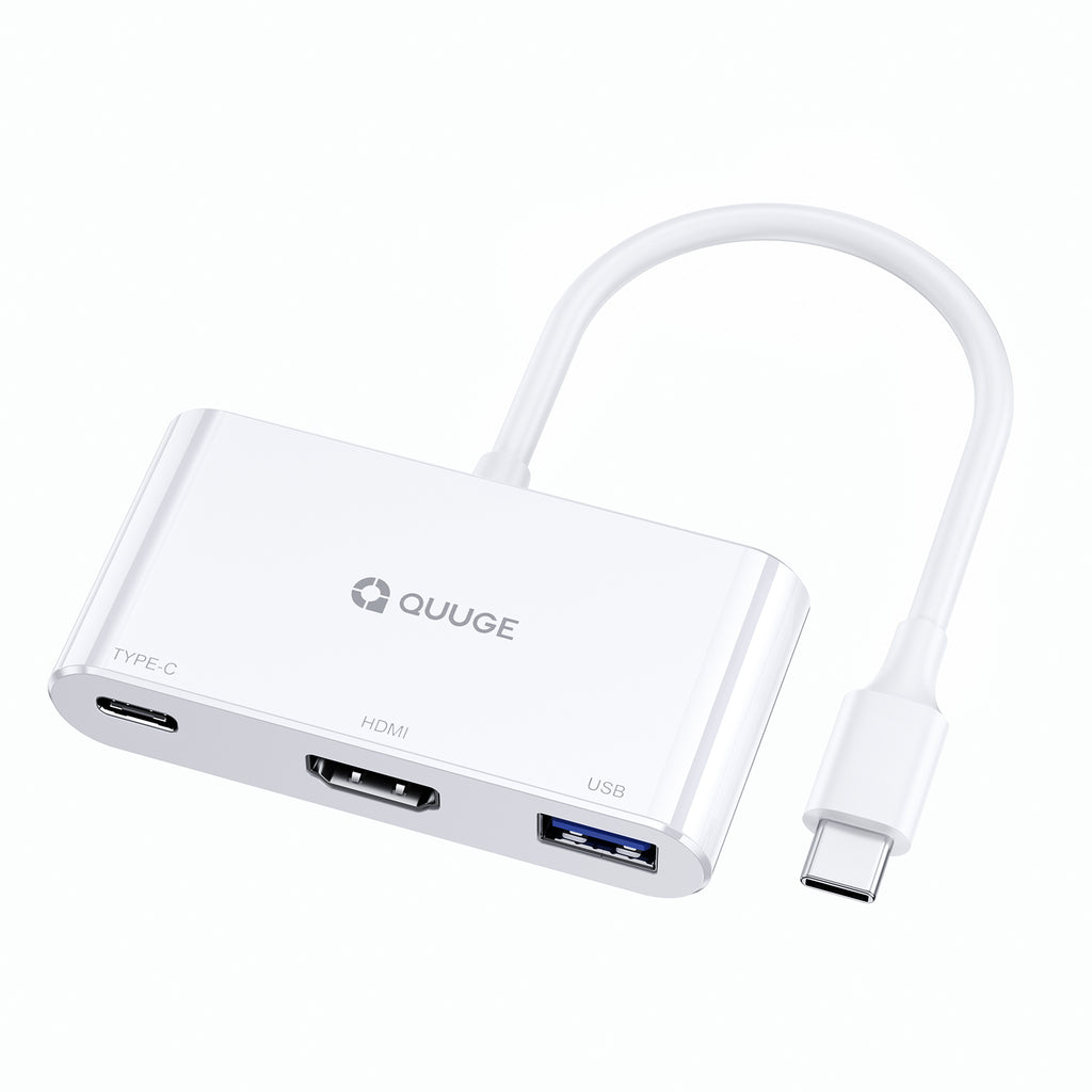 3-in-1 USB C Hub with 4K HDMI, 100W Power Supply, USB 3.0 Data Port, Digital AV Multiport Adapter